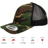 FLEXFIT 6606T  RETRO TRUCKER CAMO - REDZ WORKWEAR