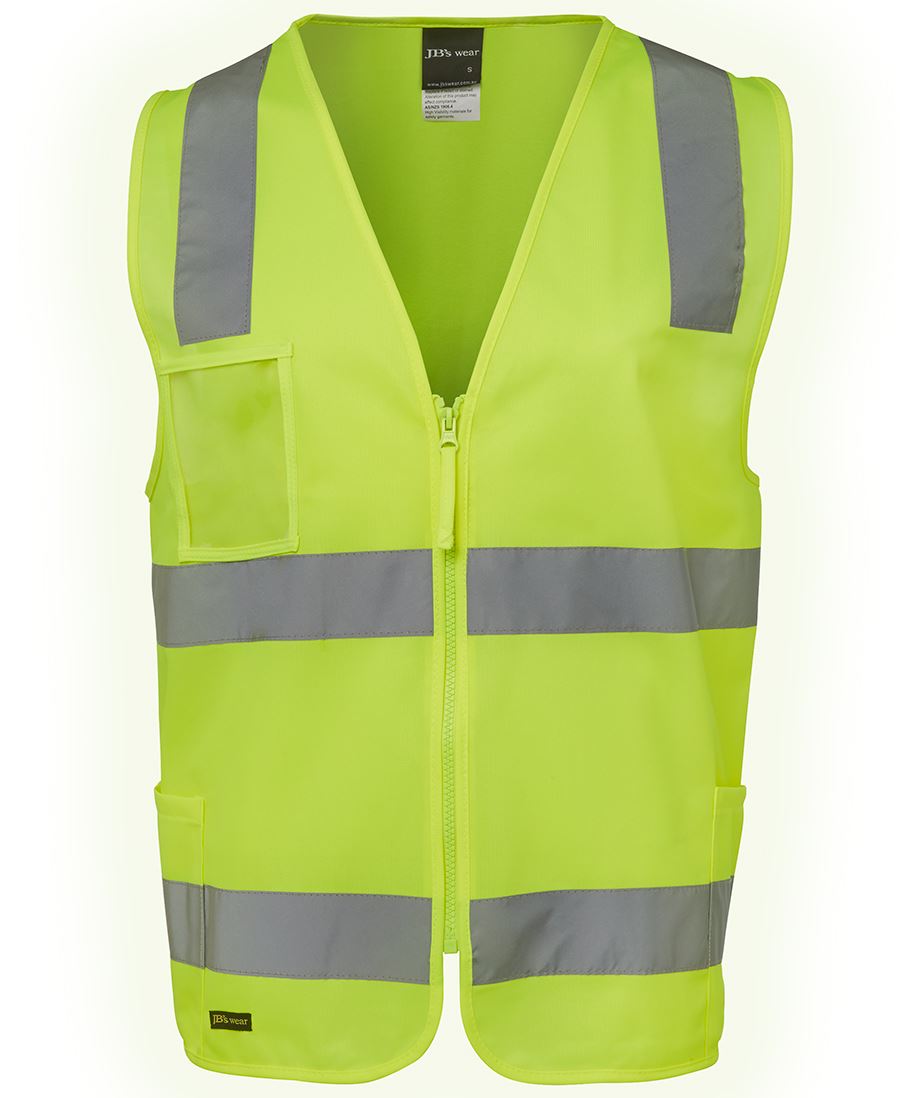 Hi Vis Safety Zip Vest | JB | Redz Workwear – REDZ WORKWEAR
