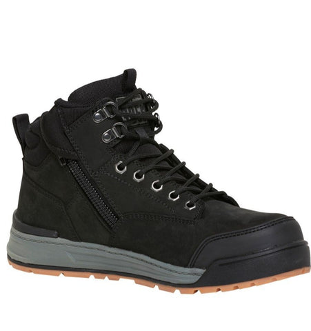 REDZ Workwear - HARD YAKKA 3056 Lace Zip Safety Boot - Black