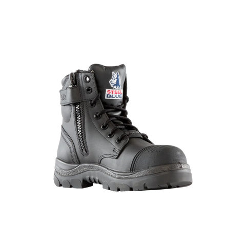 STEEL BLUE Argyle Zip Scuff Cap Composite Toe Safety Boot - Black (318592)