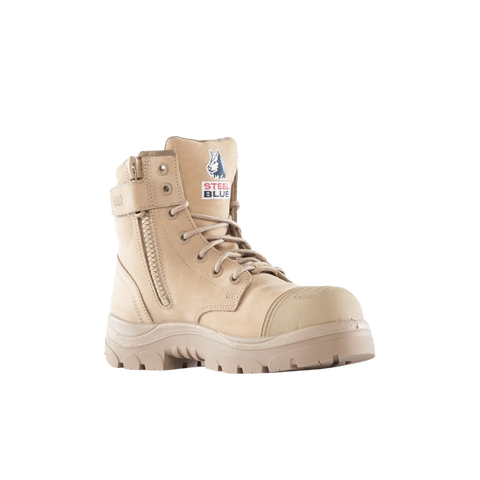 STEEL BLUE Argyle Zip Scuff Cap Composite Toe Safety Boot - Sand (318592)