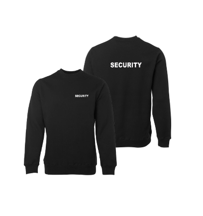 SECURITY Crew Neck Jumper - Black (3FS)