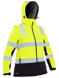 BISLEY Womens Taped Two Tone Hi Vis 3 in 1 Soft Shell Jacket (BJL6078T)