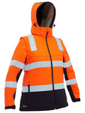 BISLEY Womens Taped Two Tone Hi Vis 3 in 1 Soft Shell Jacket (BJL6078T)