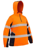 BISLEY Womens Flx & Move Hi Vis Taped Liquid Repellent Fleece Hoodie (BKL6571T)
