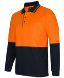 JB'S Hi Vis Long Sleeve Cotton Polo (6CPHL) - 4 Colours