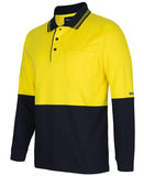 JB'S Hi Vis Long Sleeve Cotton Polo (6CPHL) - 4 Colours
