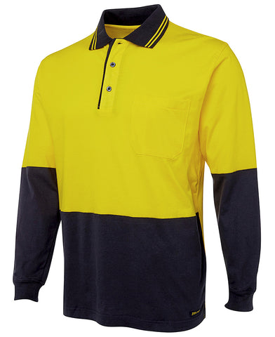 JB'S Hi Vis Long Sleeve Cotton Polo (6CPHL) - 4 Colours