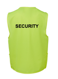 JB'S SECURITY HI VIS SAFETY ZIP VEST (6HVSZ)