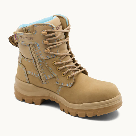 BLUNDSTONE 8864 Womens RotoFlex Zip Safety Boot - Sand