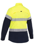 BISLEY Womens X Airflow Hi Vis Taped Stretch Ripstop Shirt (BL6491T)