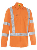 BISLEY X Back Biomotion Hi Vis Cool Lightweight Drill Rail Shirt (‎BS6166XT)
