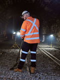 BISLEY X Back Biomotion Hi Vis Cool Lightweight Drill Rail Shirt (‎BS6166XT)