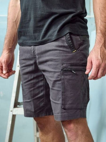 BISLEY Flx & Move Elastic Waist Zip Pocket Cargo Short (BSHC1338)