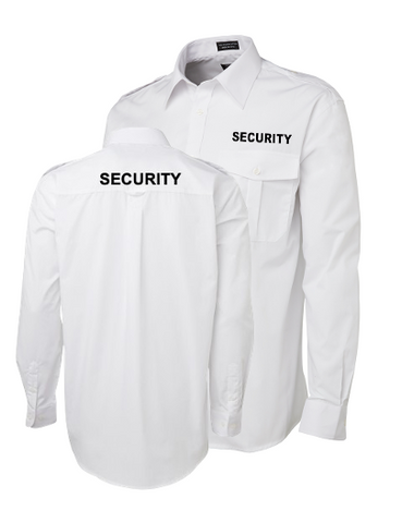 SECURITY Epaulette White Shirt (6E-L/S)