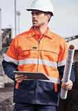 SYZMIK Mens Hi Vis Cotton Drill Jacket (ZJ590)