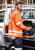 SYZMIK Unisex Hi Vis X Back 2 In 1 Softshell Jacket (ZJ680)