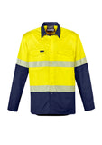 SYZMIK  Mens Rugged Cooling Hi Vis Segmented Tape Long Sleeve Shirt (ZW229)