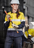 SYZMIK Womens Rugged Cooling Hi Vis Taped Long Sleeve Shirt (ZW720)
