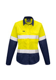 SYZMIK Womens Rugged Cooling Hi Vis Taped Long Sleeve Shirt (ZW720)