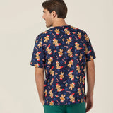 XMAS Gingerbread Surfer Print Scrub Unisex Top (CATRST)