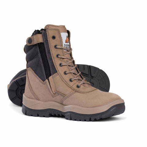 MONGREL 251060 HIGH ANKLE ZIP SIDE - STONE
