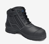 BLUNDSTONE 319 Lace up Zip Side Boot - Black - REDZ