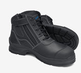 BLUNDSTONE 319 Lace up Zip Side Boot - Black - REDZ