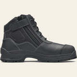 BLUNDSTONE 319 Lace up Zip Side Boot - Black - REDZ