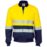 DNC 3758 Hi Vis Cotton Bomber Jacket taped