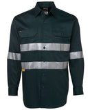 JB'S 6HDNL HIVIS TAPED L/S GREEN - REDZ WORKWEAR + TOOLS NORTH LAKES