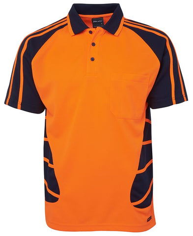 JB 6HSP HIVIS SPIDER POLO S/S - REDZ WORKWEAR + TOOLS NORTH LAKES