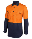 JB 6HVCF HiVis Closed Front Long Sleeve shirt - REDZ