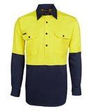 JB 6HVCF HiVis Closed Front Long Sleeve shirt - REDZ