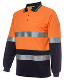 JB 6HVSL HI VIS L/S (D+N) TRADITIONAL POLO - ORANGE