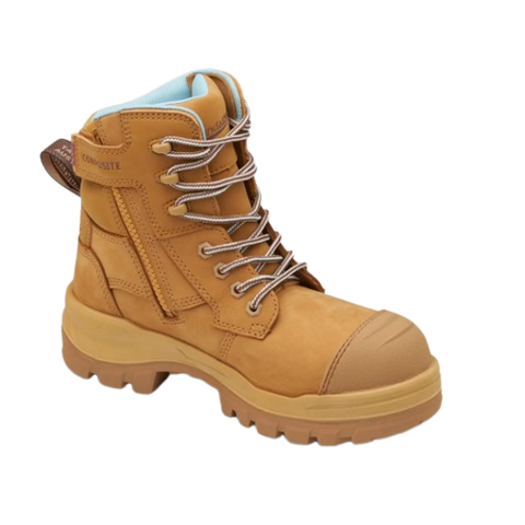 BLUNDSTONE 8860 Womens RotoFlex Zip Safety Boot - Wheat