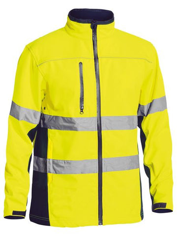 BISLEY BJ6059T SOFT SHELL JACKET WITH 3M REFLECTIVE TAPE