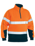 BISLEY Taped Hi Vis 1/4 Zip Fleece Pullover (BK6989T)