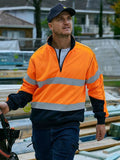 BISLEY Taped Hi Vis 1/4 Zip Fleece Pullover (BK6989T)