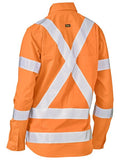 BISLEY BL6166XT Women's Taped X Back Lightweight Drill Shirt - REDZ Workwear