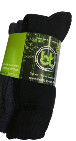 BAMBOO TEXTILES BAMBOO SOCKS - 3-YARN WORK SOCKS - 3 PACK - REDZ Workwear