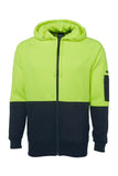 JB'S 6HVH HIVIS FULL ZIP HOODIE - REDZ WORKWEAR + TOOLS NORTH LAKES