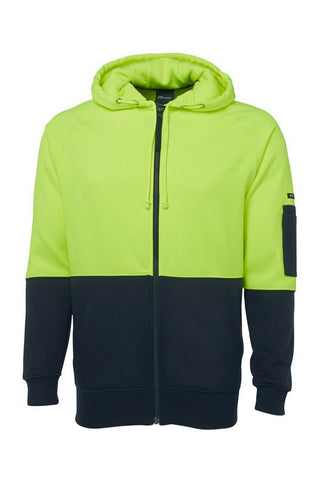 JB'S 6HVH HIVIS FULL ZIP HOODIE - REDZ WORKWEAR + TOOLS NORTH LAKES