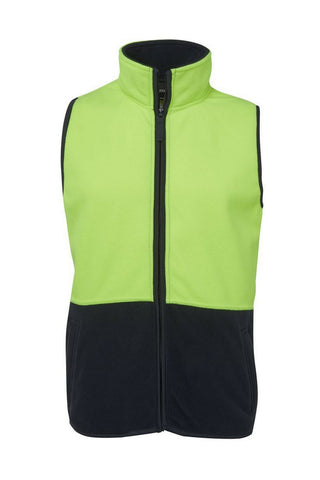 JB'S 6HVPV HIVIS POLAR FLEECE VEST - REDZ WORKWEAR + TOOLS NORTH LAKES