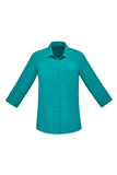 BIZCARE CS951LT LADIES EASY STRETCH 3/4 SHIRT 4 COLOURS - REDZ WORKWEAR + TOOLS NORTH LAKES