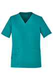 BIZCARE CST941LS LADIES EASY FIT V-NECK SCRUB TOP 4 COLOURS - REDZ WORKWEAR + TOOLS NORTH LAKES