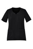 BIZCARE CST942LS LADIES TAILORED ROUND NECK SCRUB TOP 4 COLOURS - REDZ WORKWEAR + TOOLS NORTH LAKES