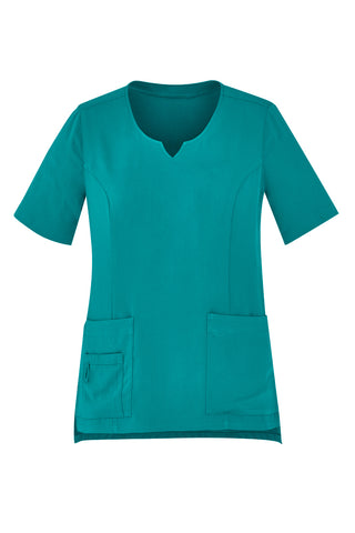 BIZCARE CST942LS LADIES TAILORED ROUND NECK SCRUB TOP 4 COLOURS - REDZ WORKWEAR + TOOLS NORTH LAKES