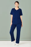 BIZCARE CST942LS LADIES TAILORED ROUND NECK SCRUB TOP 4 COLOURS - REDZ WORKWEAR + TOOLS NORTH LAKES