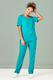 BIZCARE CST942LS LADIES TAILORED ROUND NECK SCRUB TOP 4 COLOURS - REDZ WORKWEAR + TOOLS NORTH LAKES